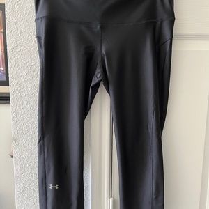 Under Armour Heatgear Women's Black Compression Ankle Leggings size Large